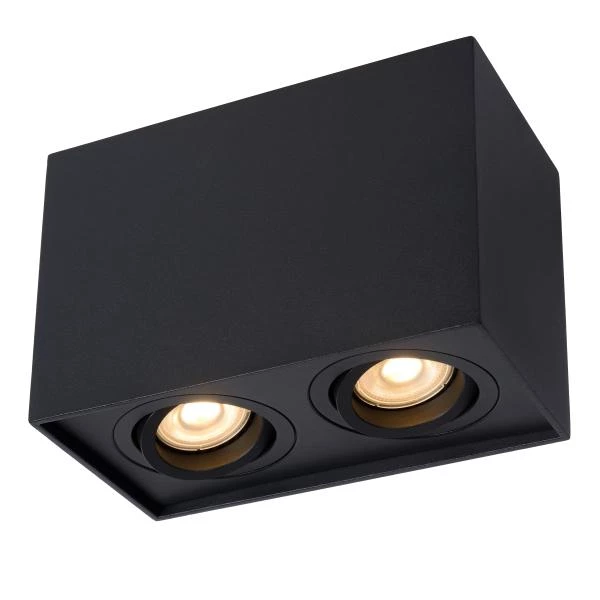 Lucide TUBE - Spot plafond - 2xGU10 - Noir - DETAIL 2